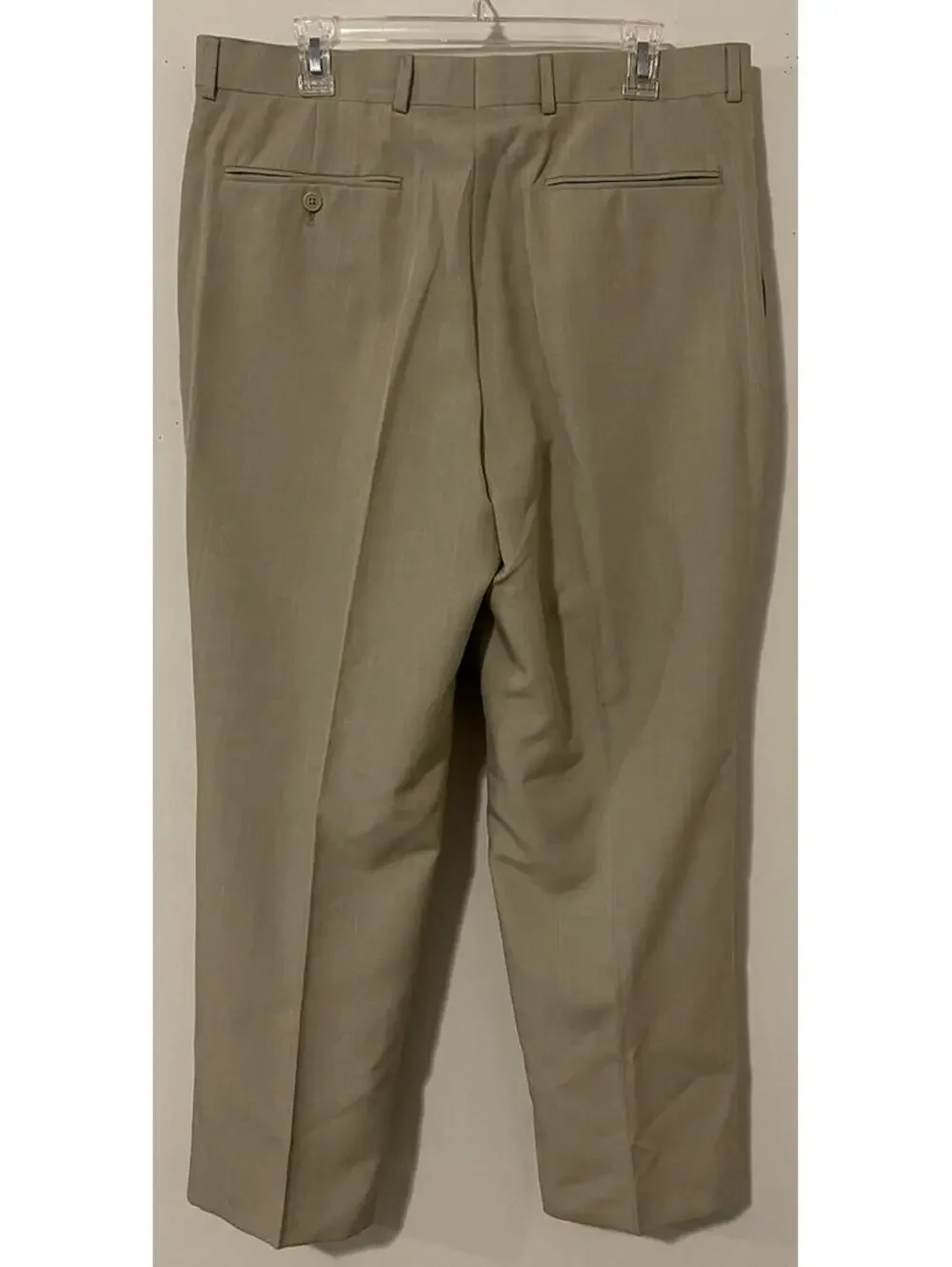 Stafford Mens 42R Beige Blazer Suit Jacket & 36x29 Classic-Fit Dress Pants AZZ10
